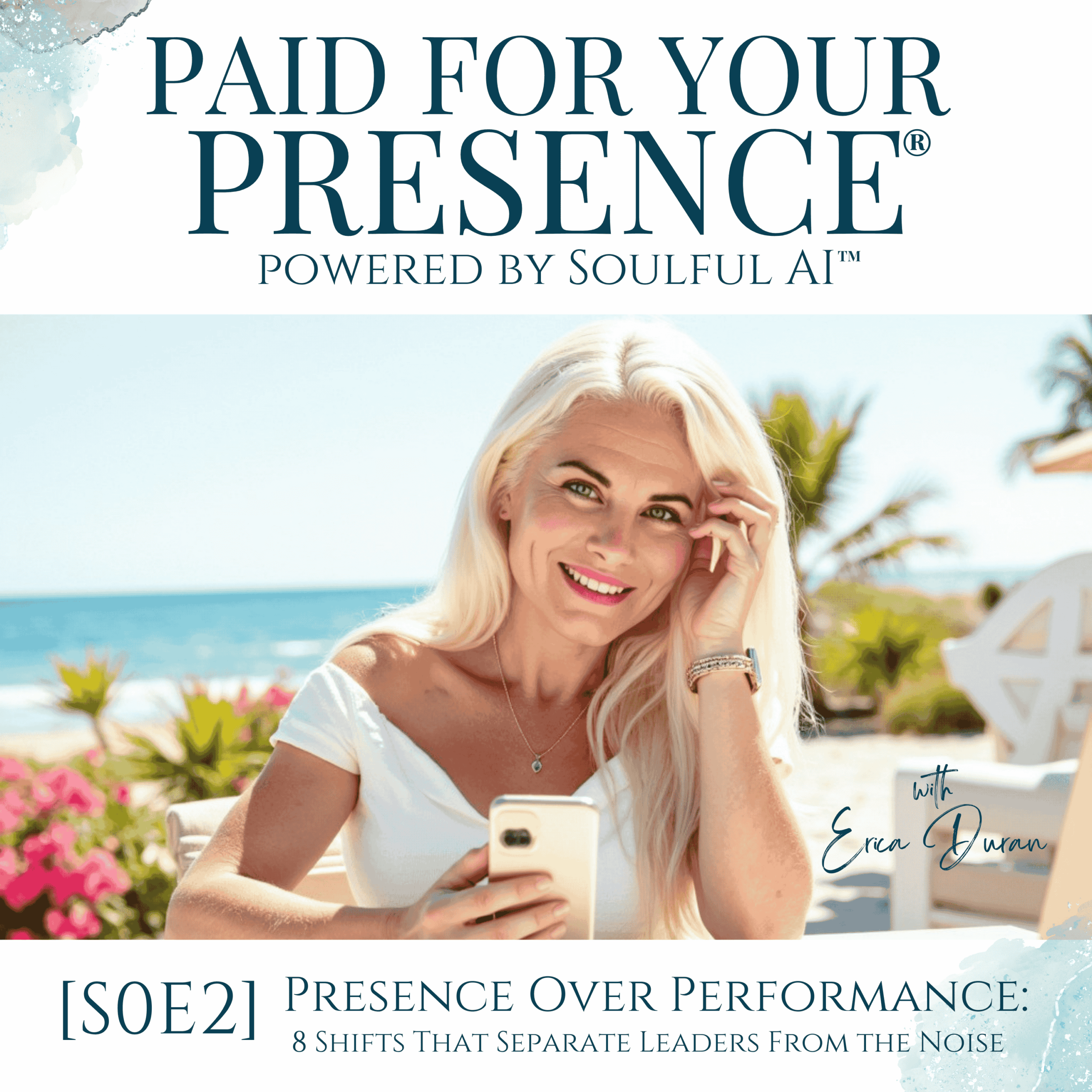 Erica Duran overlooking the ocean from a balcony, symbolizing clarity, structure, and intentional presence.